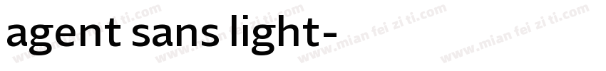 agent sans light字体转换